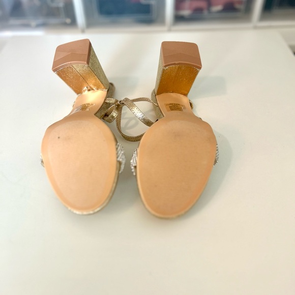 Gold Rhinestone Sandals - Picture 4 of 4